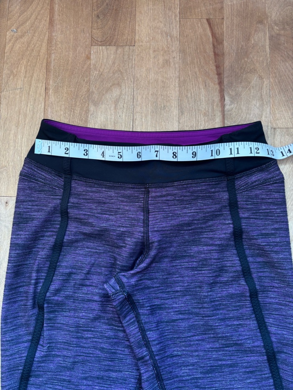 Lululemon Womens Purple Active Leggings with Contrast Waistband - Picture 3 of 6